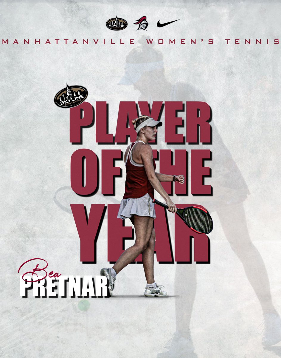 PLAYER OF THE YEAR PRETNAR! Bea Pretnar is your @SkylineConfD3 Women’s Tennis Player of the Year! #WeAreValiant X #BeUnstoppable