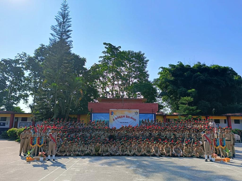 nccner's tweet photo. 🌟 Exciting times ahead as the cadets of 5 Assam Bn NCC, Tezpur Gp, gather for CATC-90 at JNV Sonitpur, Biswanath! They're ready for an adventure filled with knowledge, camaraderie, and discipline. Let's create lifelong memories! 💪🇮🇳 #5AssamBnNCC #TeamFifer @HQ_DG_NCC 🇮🇳 https://t.co/TgKp8csi38
