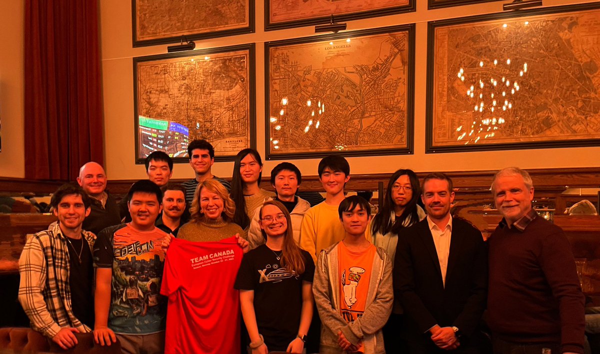 Celebrating with Team Canada after their 1st place finish of the guest teams at the EU Cybersecurity Challenge here in 🇳🇴. The world is becoming increasingly complex, how brilliant to see our young people so capably stepping up and meeting the challenges.  #ECSC2023