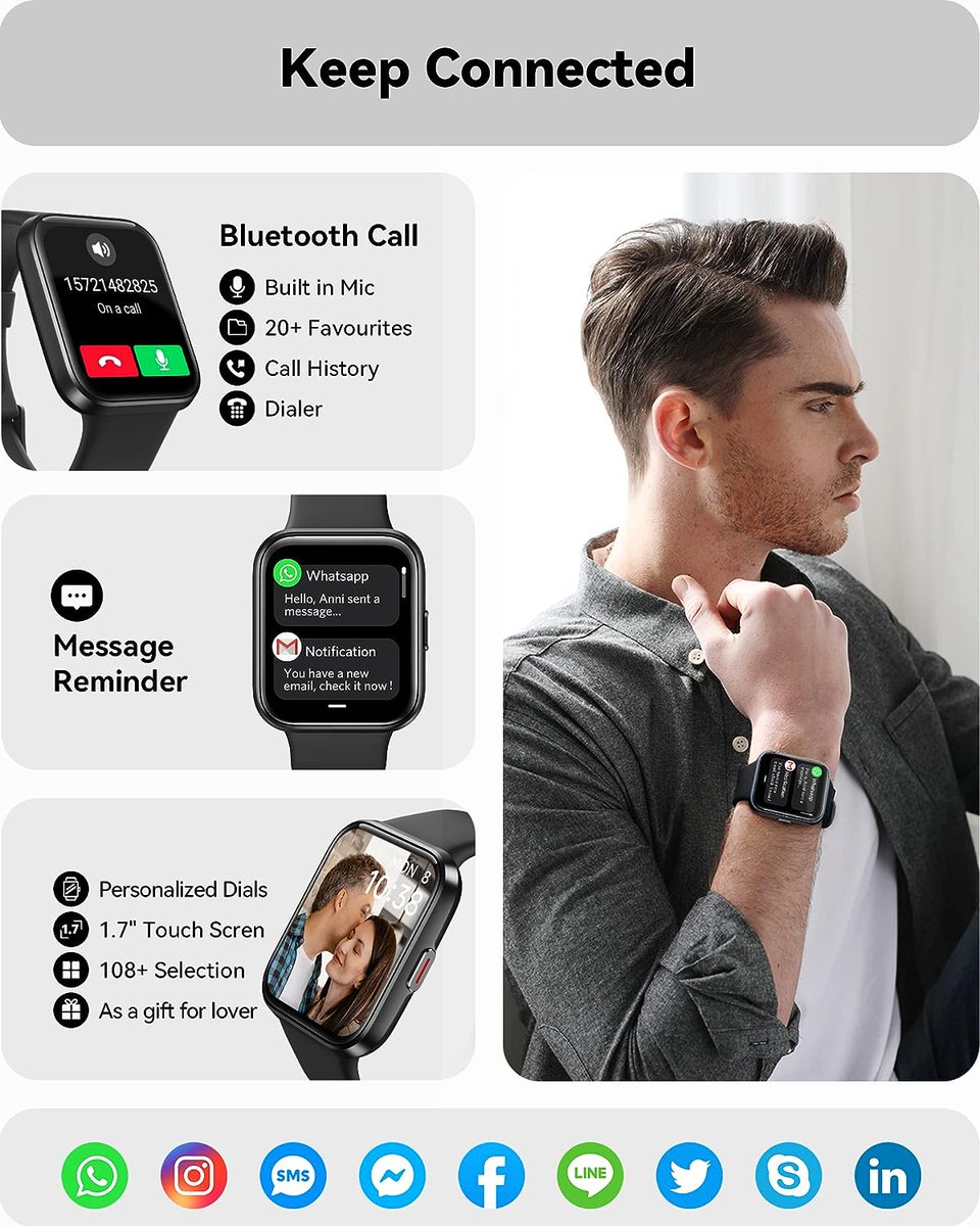AMAZTIM Smart Watches for Men,50M Waterproof Rugged Military Grade Bluetooth Call(Answer/Dial Calls)，Health Tracker for Android Phones and iPhone Compatible,1.72" Heart Rate/Blood Pressure Watch.
25% OFF
Read More: notunupdate.blogspot.com/2023/10/amazti…

#smarteatch #watches