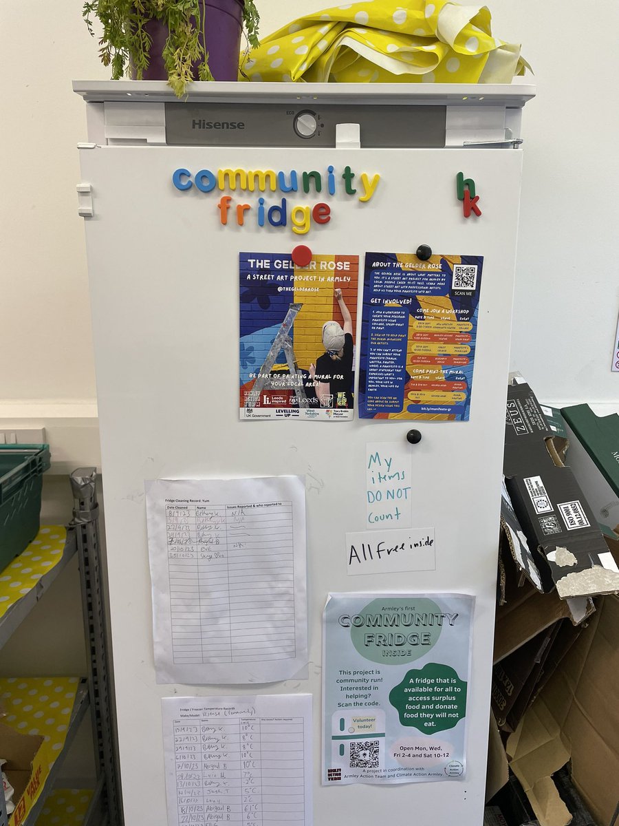 Thanks <a href="/ArmleyActTeam/">ArmleyActionTeam</a> for showing me your food pantry today - v impressed by community fridge &amp; range of stock - love the saving element too as similar to the self reliant group model. Looking forward to exploring Supermarket Savers SRG with your members xx <a href="/LeedsCommFound/">Leeds Community Foundation</a>