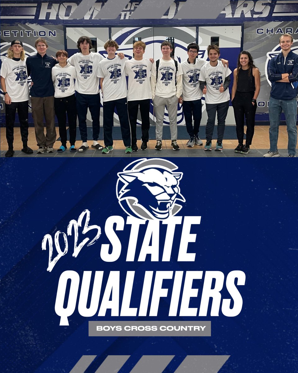 CoachWeck's tweet photo. Good luck to our boys &amp; girls cross country teams @wiaawistate!  First time both teams have qualified in the same season since 1994!  3rd season in a row for @Clintonmenxc!

#FeedTheCougs https://t.co/cj37IO0hXL