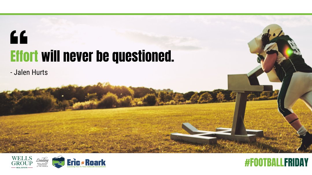 CoachRelocator's tweet photo. “Effort will never be questioned.” – Jalen Hurts
You need to work hard; true in both #sports and #realestate! #Thsca #nfl #afca #ncaa #FootballFriday 

#business #footballseason #footballquotes #quotestoliveby #DurangoColorado https://t.co/8C2bedwrFO