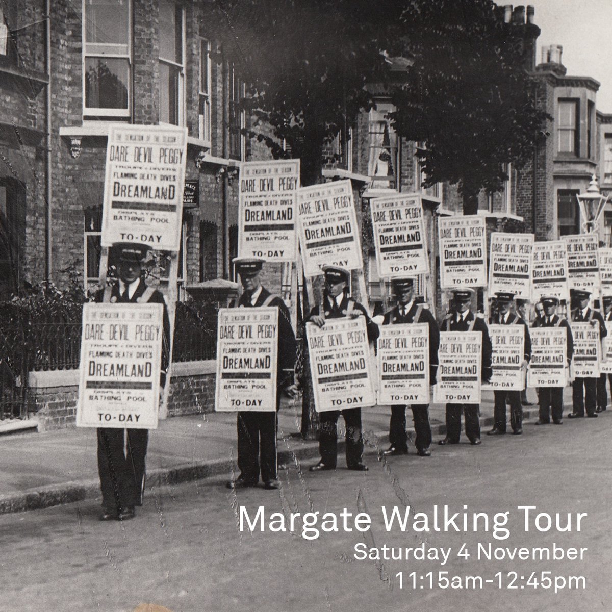 TCMargate's tweet photo. Free historical walking tour of Margate! 🎪🎢

📆 Saturday 4 November, 11:15am – 12:45pm
📍Meeting point: Margate Train Station 

Make sure to book your ticket here: https://t.co/2BYERKvONA

 #InTheOffing #TurnerContemporary #Margate  #OhDreamland #whatsonmargate #kentevents https://t.co/8qkgs0xbr4