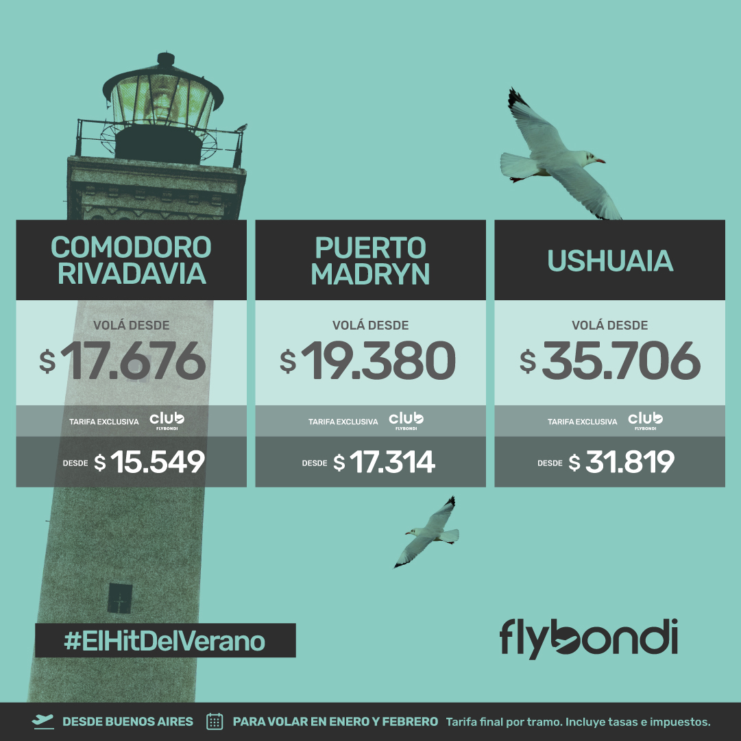 flybondioficial's tweet photo. No dejas de pensar en trabajo? Es tiempo de vacas😎 Mandale al click 👉 https://t.co/1k7XjOhsNd y confirmá ese viajecito soñado ✨✈️

#Flybondi #Vacaciones #ElHitDelVerano #Verano https://t.co/m8YluO6GJa