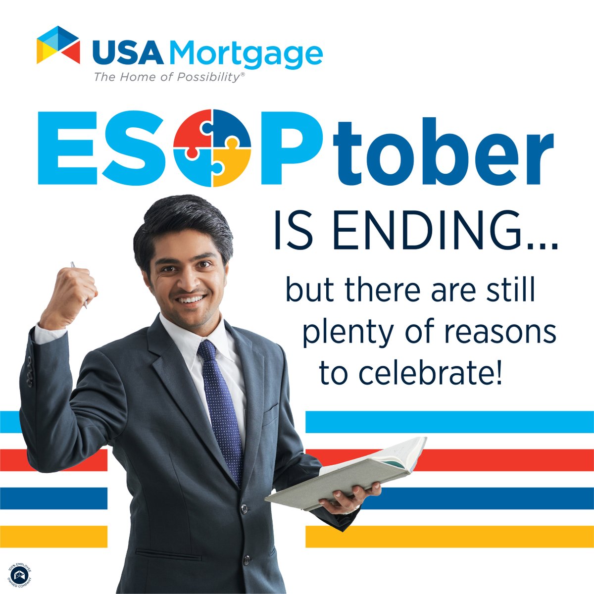 As #EmployeeOwners, we embrace and celebrate a culture built on creativity and diversity. 

If you're ready to work with a team that puts its people first, reach out to aanthony@usa-mortgage.com 🤩

#EOMESOP #EOM2023 #EmployeeOwnedCompany #USAMortgage #HomeOfPosibility