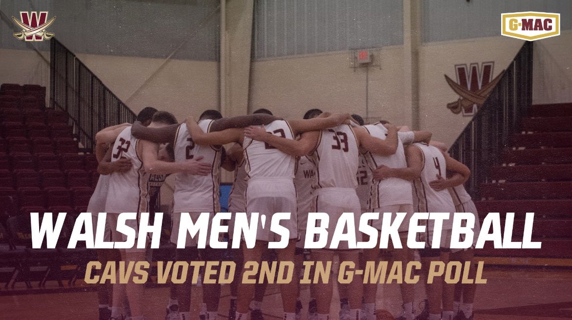 WalshCavaliers's tweet photo. The reigning regular season champs come in at 2nd the the G-MAC preseason poll🏀‼️
The Cavs kick off their season in Alumni Arena on 11/11 ⚔️

#SwordsUp https://t.co/QKCnsG8QdR