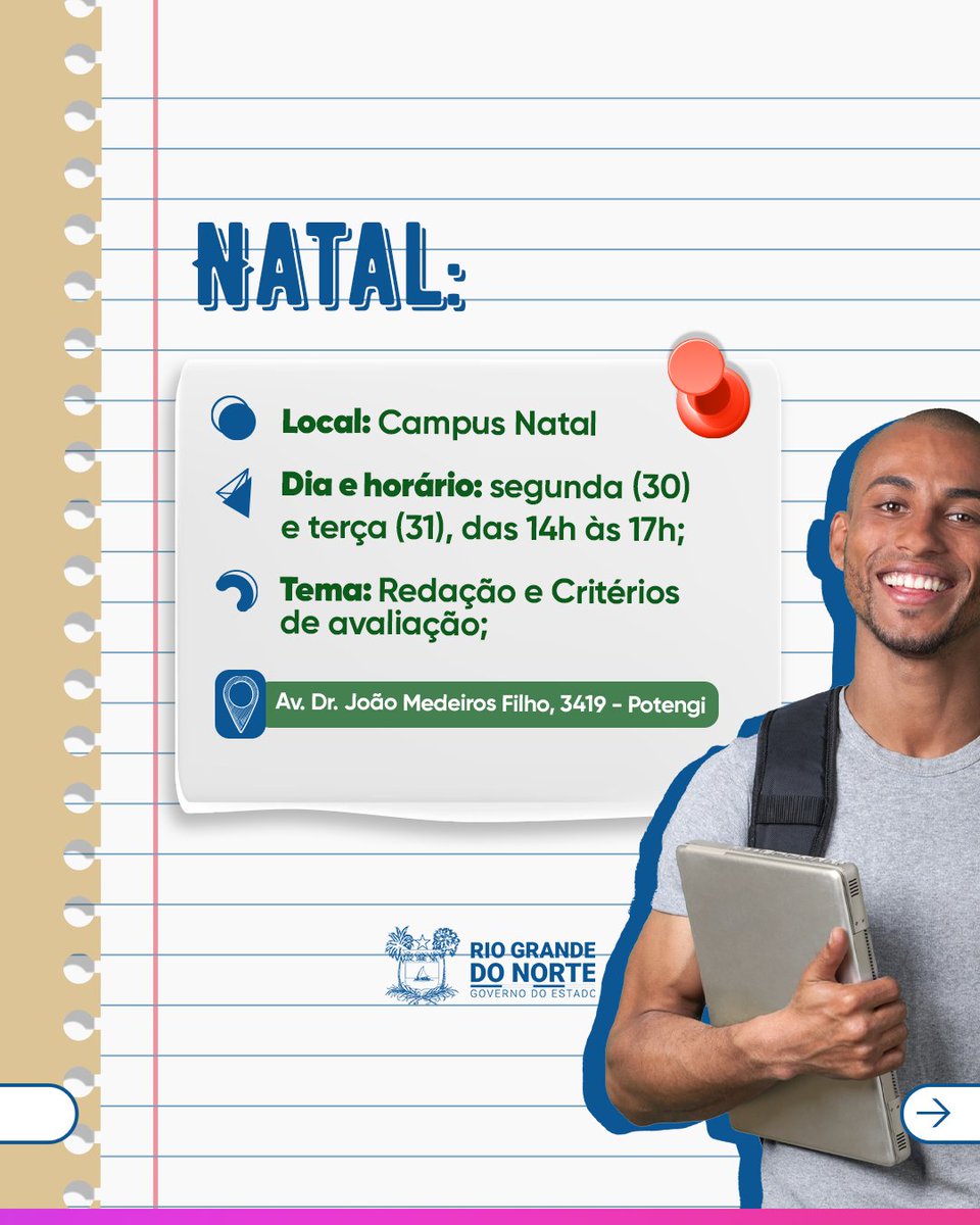 GovernodoRN's tweet image. A UERN preparou dois grandes aulões para ajudar quem na revisão final dos conteúdos das provas.

🔗 Youtube UERN Campus Assú: @CampusdeAssuUERN

#GovernodoRN #Aulão #Enem