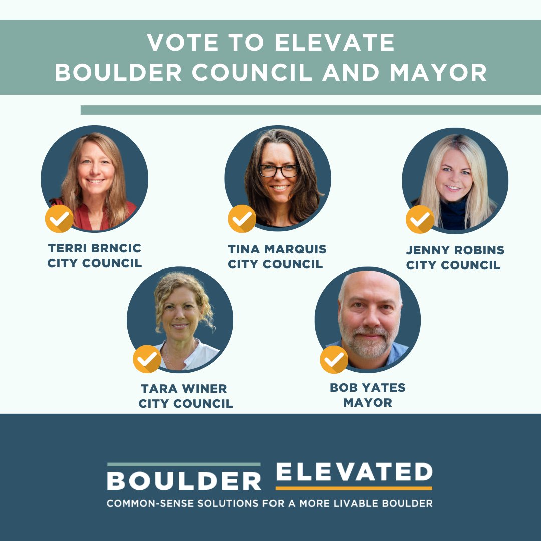 BoCoElevated's tweet photo. Need help deciding who to support in Boulder’s races for City Council and Mayor? We can help. FIND OUR ENDORSEMENTS and details on the candidates we’re supporting here: https://t.co/c9xhoKS1LO https://t.co/hL6nVZccqd