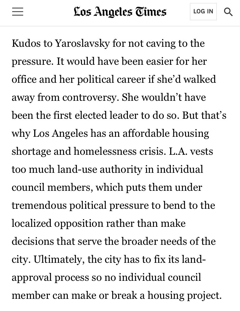 Great editorial in support of the Midvale Interim Housing project and <a href="/CD5LosAngeles/">Councilwoman Katy Yaroslavsky</a> in the LA Times! latimes.com/opinion/story/…