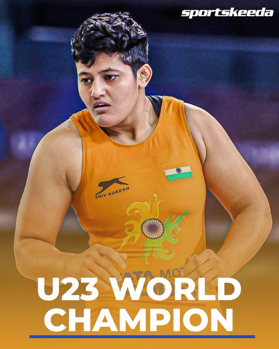 अंडर 23 वर्ल्ड चैंपियनशिप के 76Kg भार में स्वर्ण पदक 🥇जीत कर भारत की पहली महिला पहलवान बनने वाली युवा पहलवान रीतिक हुड़ा को बहुत बहुत बधाइयाँ💐 #worldchampionships #wrestling