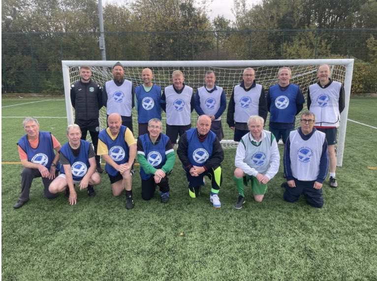 Walking Football⚽️

Another Friday brought another great game for our Walking Football group in Leith today! Big thanks to <a href="/walkingfootscot/">Walking Football Scotland 👣⚽️</a> for visiting the session &amp; supplying the new bibs🤝

50+ and fancy joining the group? Email ciaran@hiberniancf.org for more information💚
