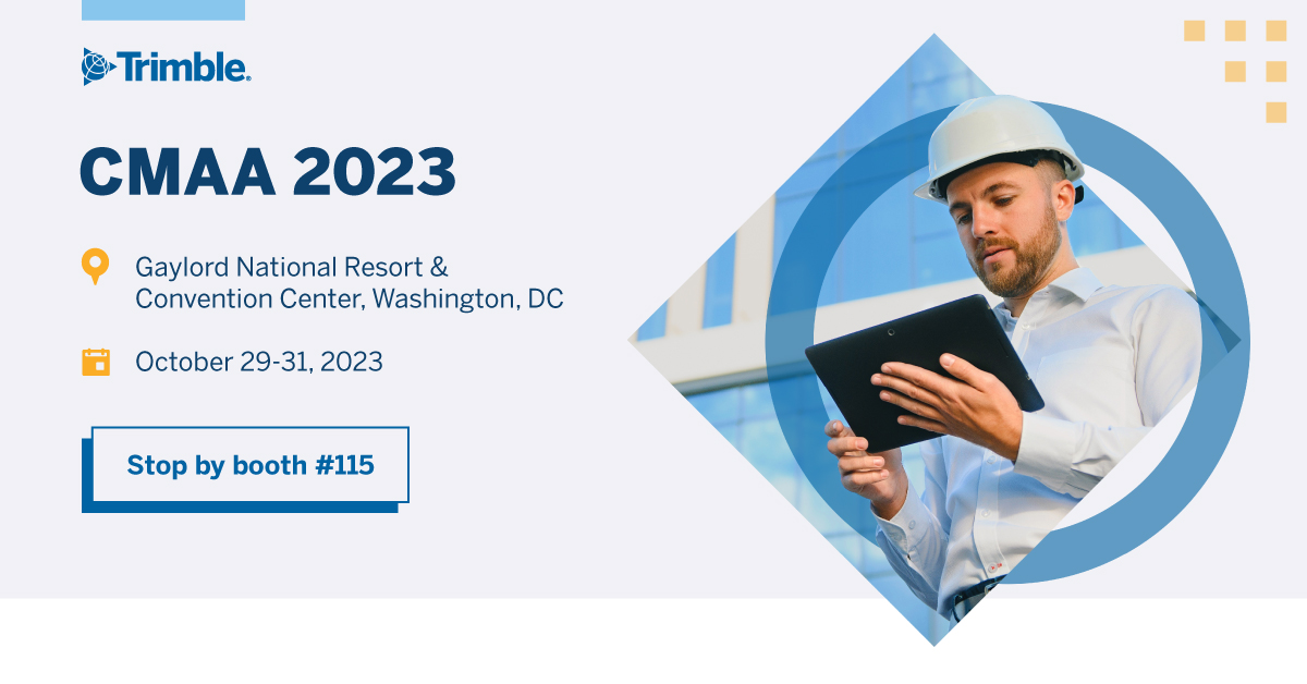AgileAssets's tweet image. Discover how Trimble&apos;s innovative solutions are transforming construction management using digital project delivery. Excited to be part of #CMAA 2023! Find us at booth 115.

#DigitalProjectDelivery #Innovation #DigitalAsBuilt #ConstructionTech

#ebuilder #agileassets #cityworks