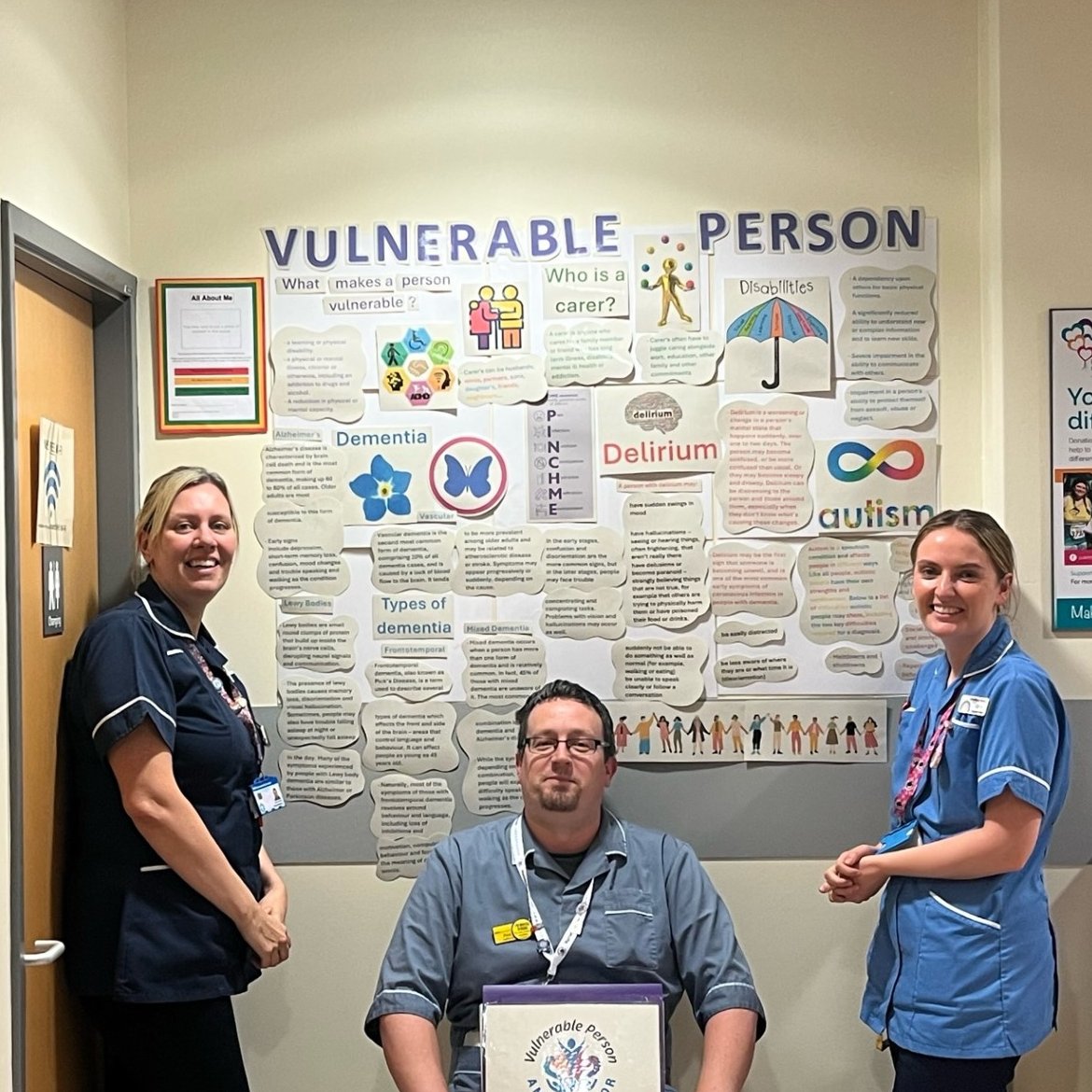 ⭐️⭐️Our wonderful Vulnerable Person board from our ward 207 ambassador's⭐️⭐️ @UHDBTrust @cbaddeley82 @LynseyHeald @hill_karenhill3