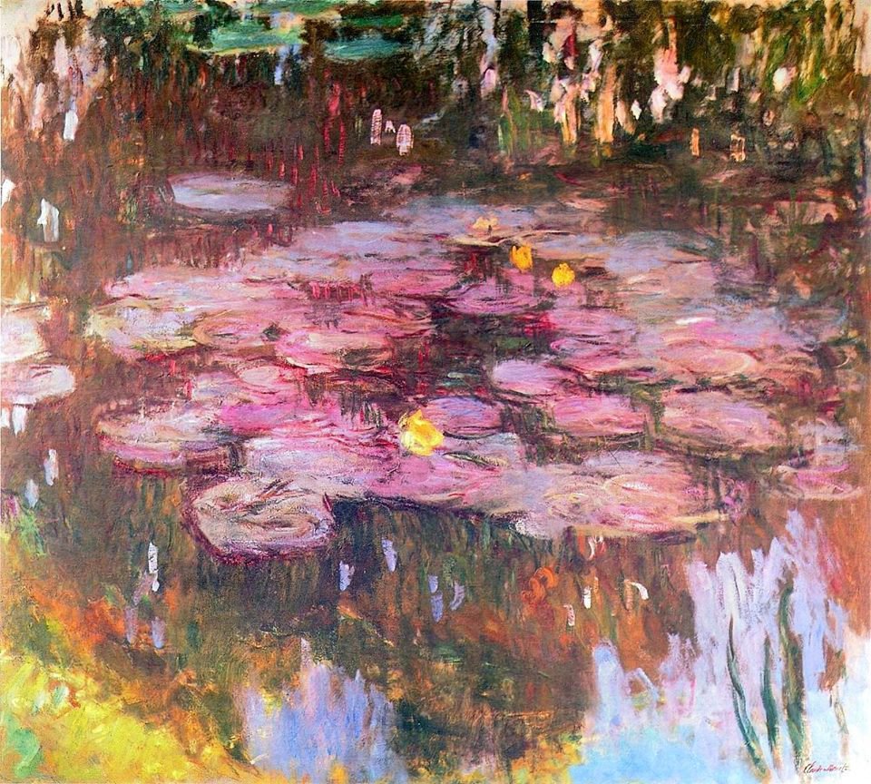 Eyesofgod__'s tweet photo. Water Lilies, Pink - Claude Monet https://t.co/bhEk3taTd1