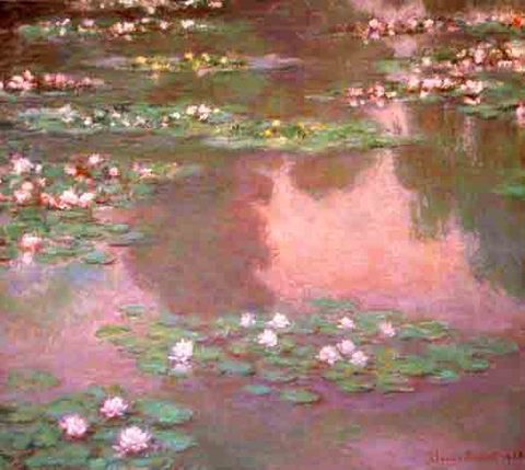 Eyesofgod__'s tweet photo. Water Lilies, Pink - Claude Monet https://t.co/bhEk3taTd1