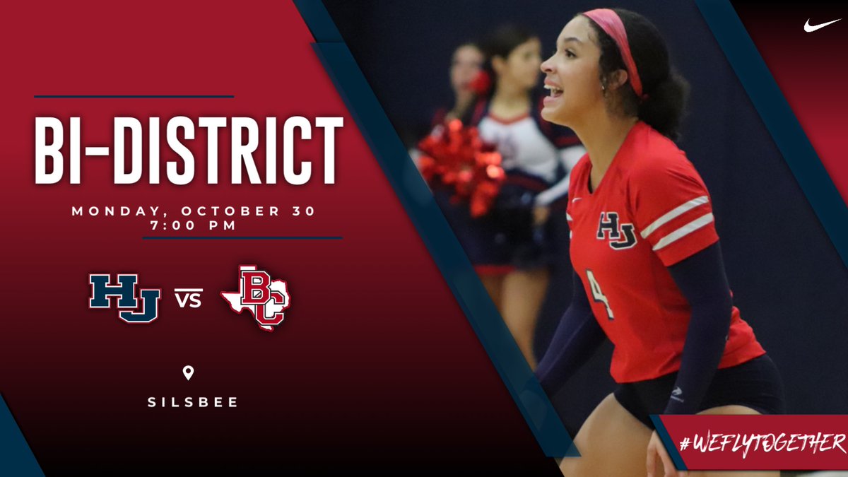 The Lady Hawks open the 4A Playoffs Monday against Bridge City at Silsbee High School #WeFlyTogether #EyesUp 🆚: Bridge City 🗓️: October 30 ⌚️: 7:00 pm 📍: Silsbee 🏟️: Tiger Gym