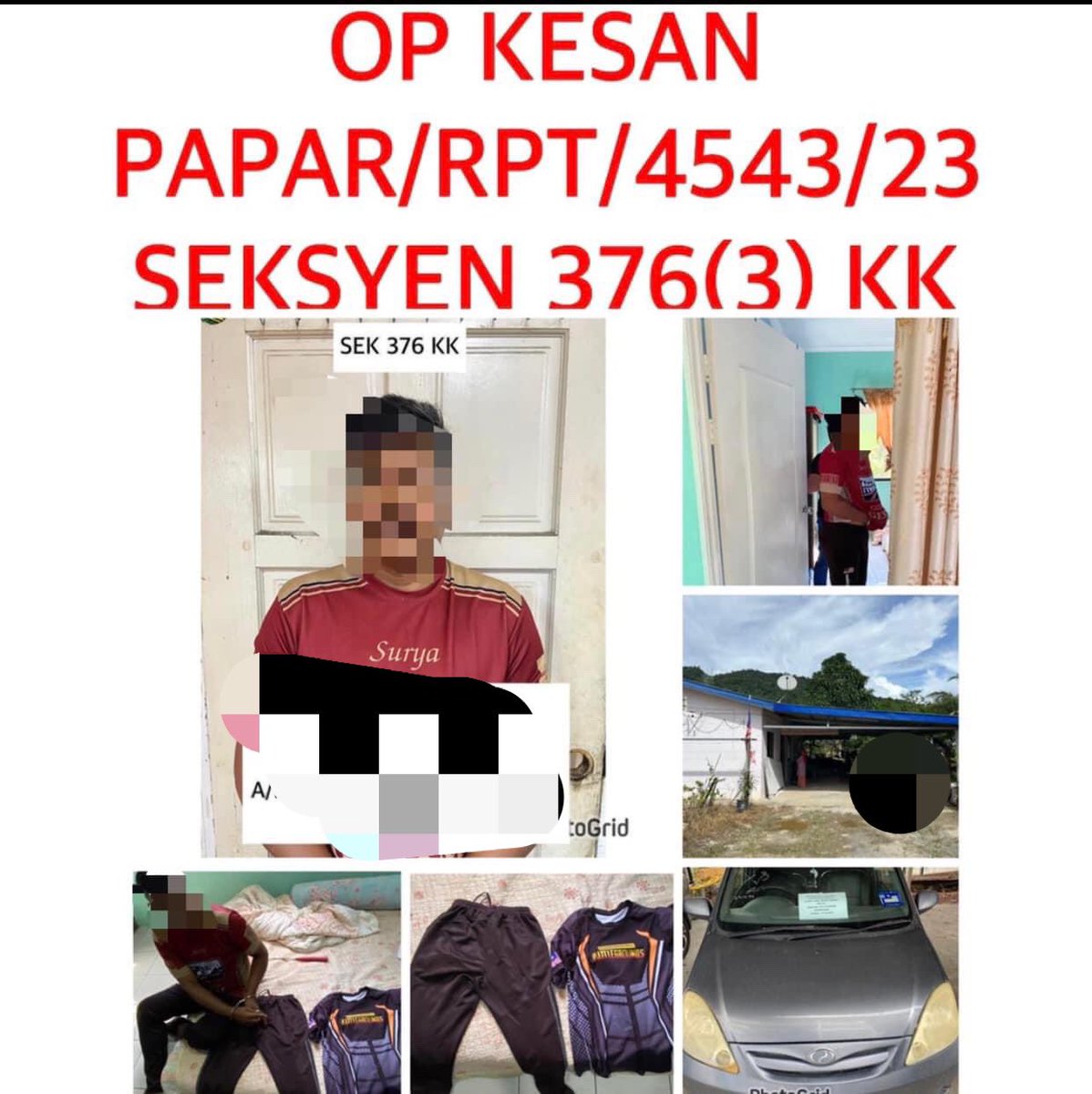 redzuanNewsMPB's tweet photo. Alasan takut dihantar ke sekolah, bongkar kejadian seorang murid 12 tahun sebenarnya trauma dirogol bapa saudara sendiri dalam kereta selepas  diberi kepercayaan hantar ke sekolah setiap hari.

Bertindak atas aduan, polis tahan lelaki usia 57 di Papar, Sabah petang semalam. https://t.co/oaZ9hJPjKx