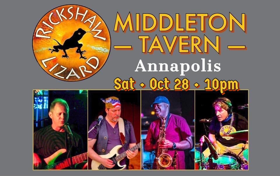 Rickshaw Lizard is back at Middleton Tavern Saturday 10/28! Sax-driven, funk-infused fun! 🎶 🎷 🎸 🥁 🎤 🦎

facebook.com/events/s/ricks…

.
#rickshawlizard #grooverockfunkjams #livemusic #saxophone #funk #groove #rock #jams #naptownmusic