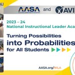 Applications are open for the National Instructional Leader Academy (NILA). NILA was developed by @AASAHQ and @AVID4College as a timely opportunity for district instructional leaders to be refreshed and challenged in leadership skills. Apply now: bit.ly/45oY4FT