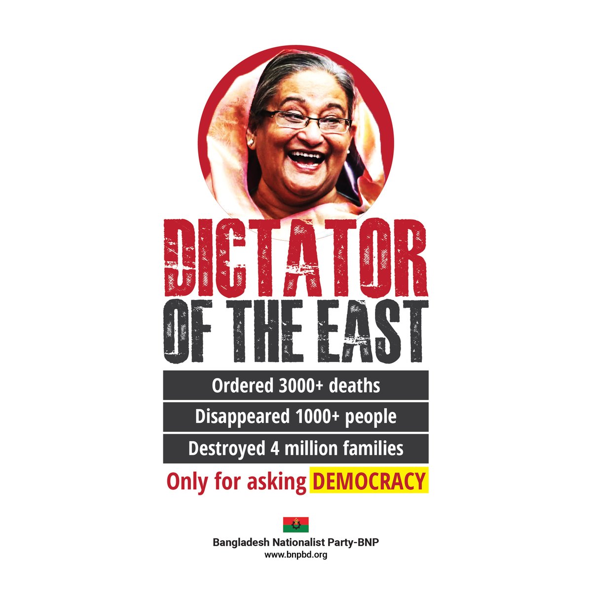 In #Dictator Hasina's #Bangladesh, asking for democratic reforms is a crime. She destroyed millions of families to retain her power. On her order, police are raiding &amp; arresting innocent people without any charge for trying to join <a href="/bdbnp78/">Bangladesh Nationalist Party-BNP</a> rally. All these are well documented by