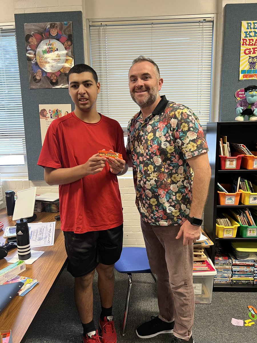 This young man is killing it in Ms. Maria’s room. Keep up the great work!