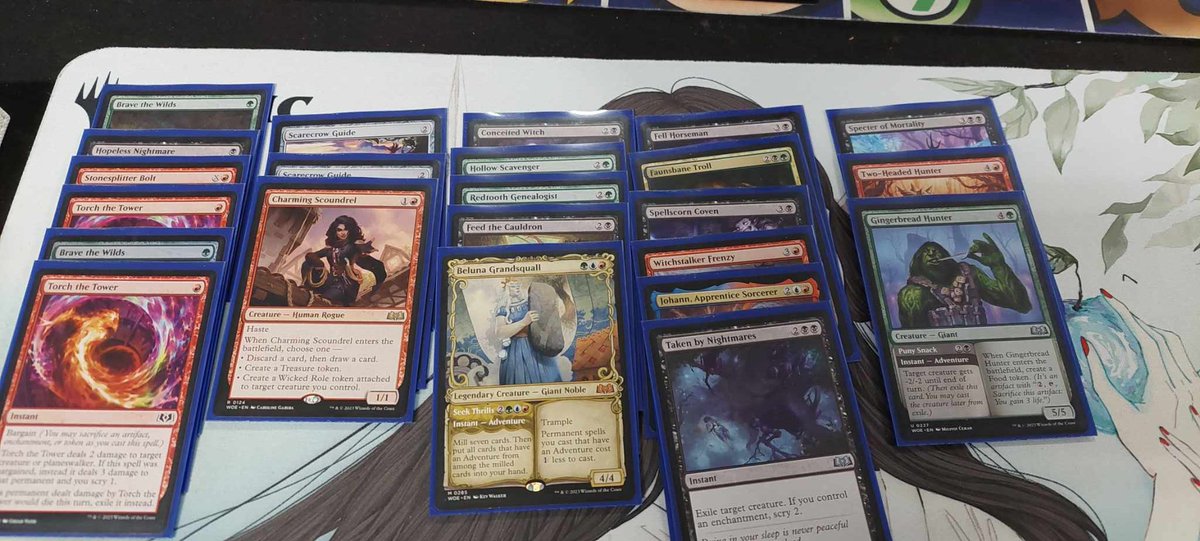 Got 1st place at nlg dandenong wilds of eldraine draft (8 man draft) 5th week in a row now! There was another beseech up for grabs and also got some pretty nice cards from the set boosters