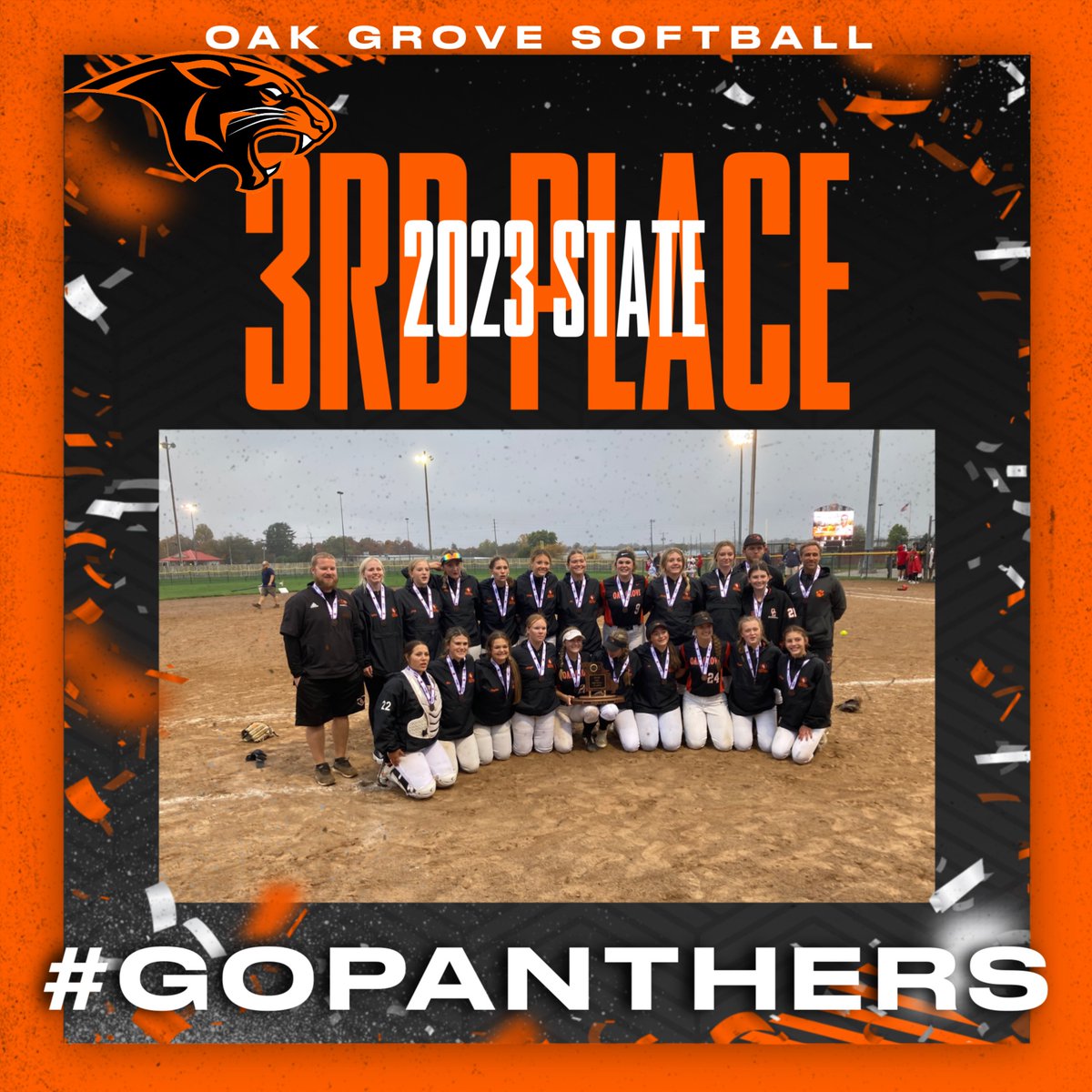 OG_Activities's tweet photo. OG Softball ends their season with an 8-5 win in 8 innings to take 3rd in state! Congrats ladies and coaches on an epic season! 

#GoPanthers https://t.co/DV6pIikDSq