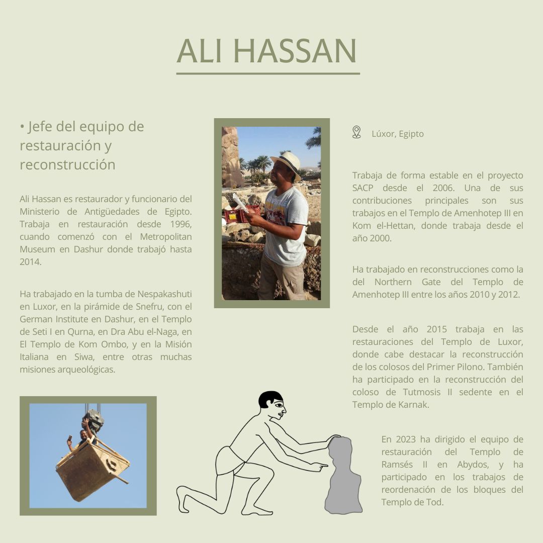 ColossusAIII's tweet photo. Today's presentations, the reconstruction and restoration team: Ali Hassan, Restorer and Chief of reconstruction and restoration team 🏗️

#KarnakTemple #CAIII #SpanishMission https://t.co/qTDUetcMTp