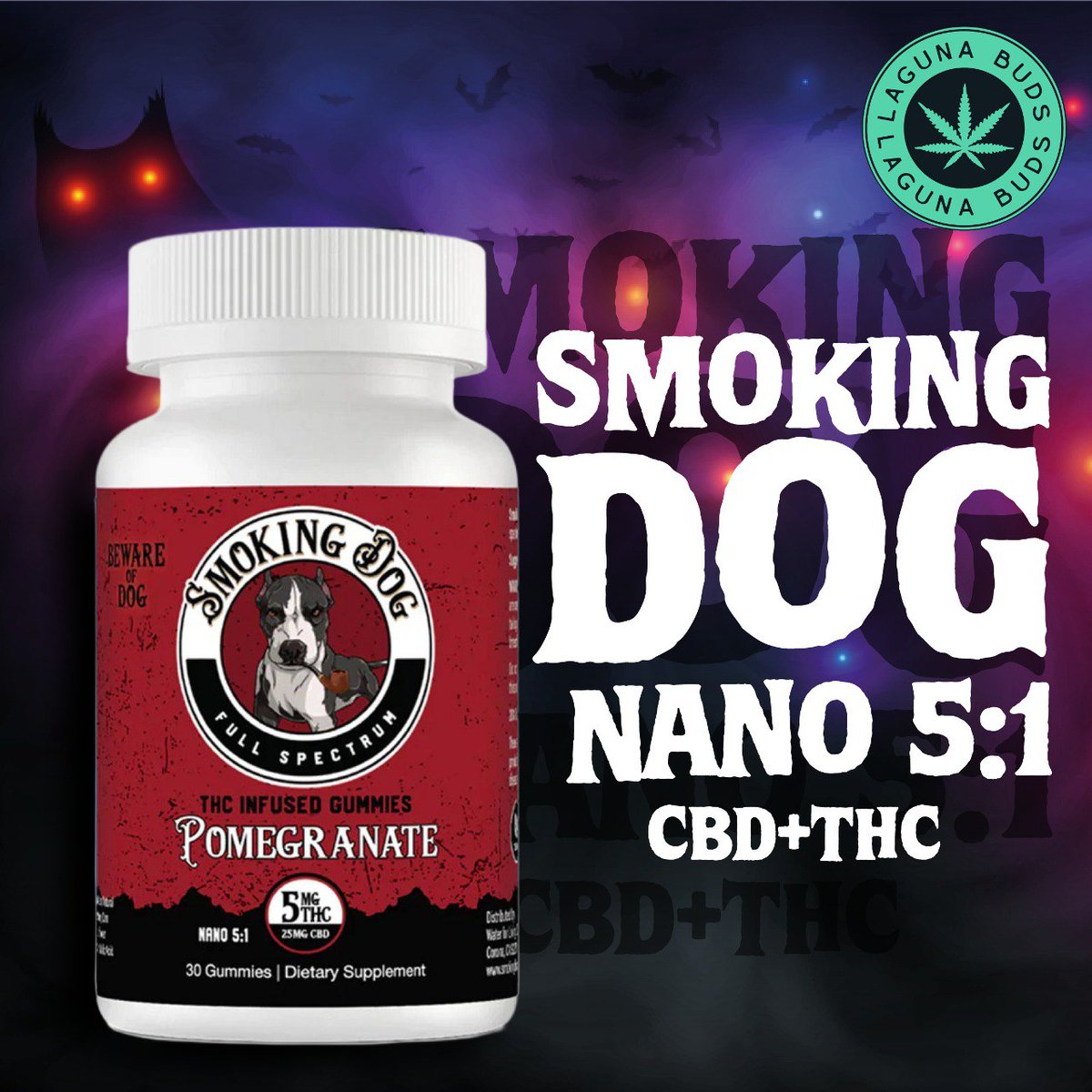 LagunaBuds's tweet photo. Smoking Dog 5:1 Gummies help you to achieve higher living. Each pomegranate flavored gummy contains 25mg of CBD as well as 5mg of THC for a blanaced high. 

Follow us for more content about your green goodies!

📍23372 S Pointe Dr., Unit D Laguna Hills, CA 92653
☎️ (949) 899-0451 https://t.co/nULzdsazOQ
