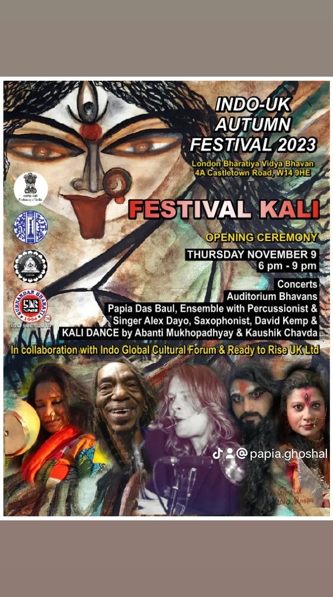 papiaghoshal's tweet photo. Opening ceremony Thursday November 9, at Bharatiya Vidya Bhavan London. https://t.co/wtYAKqyGVL