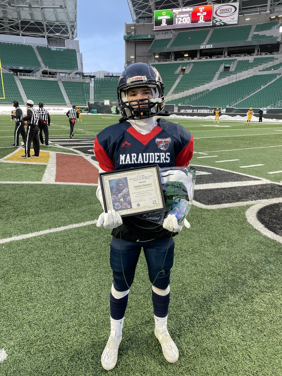 University of Regina Rams 🐏 

Player of the Week

 for Regular Season Game #6 

Tanner Donovel.