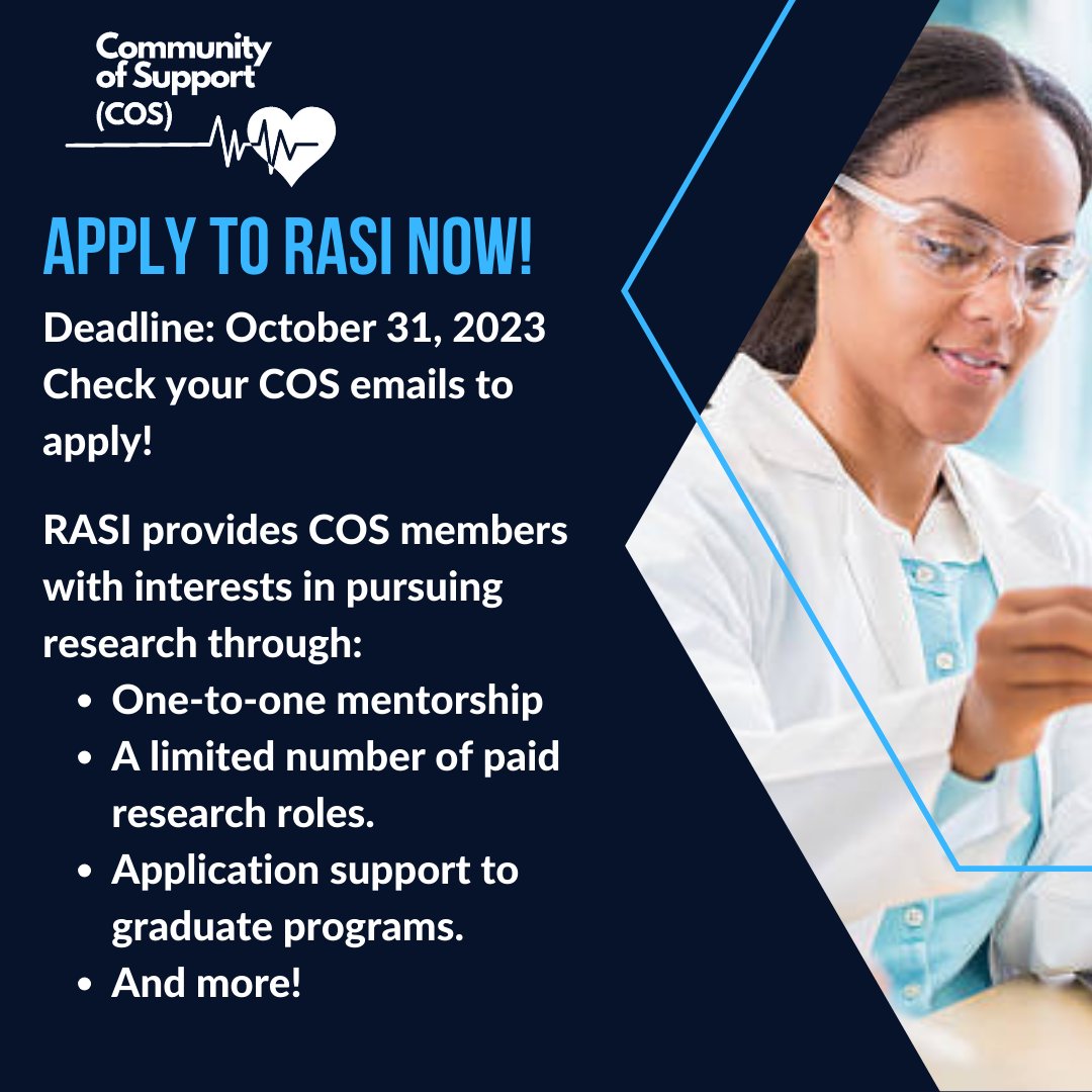 cos_uoft's tweet photo. If you are a COS member and are interested in pursuing research and/or graduate studies, apply to our RASI program! 

Application deadline: October 31, 2023! 

Check your COS emails to apply! Good luck! https://t.co/v8bSe1qpwB