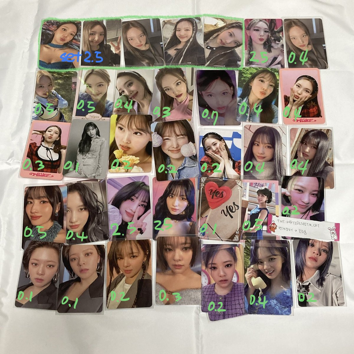 TIDLSAJTM_CAT's tweet photo. 트와이스 포카 양도

X video X
photo +0.1

나연 정연 모모 사나 지효 미나 다현 채영 쯔위 7주년 럭드 미공포 예판 JYPSHOP 럭드 위드뮤 무디봉 콘서트 트레카 포토카드 셋미프리 톡댓톡 디아이콘 사이언티스트 팬미팅 폴라 짭폴라 홀로그램 캔디봉 응원봉 https://t.co/VThwbzvYWY