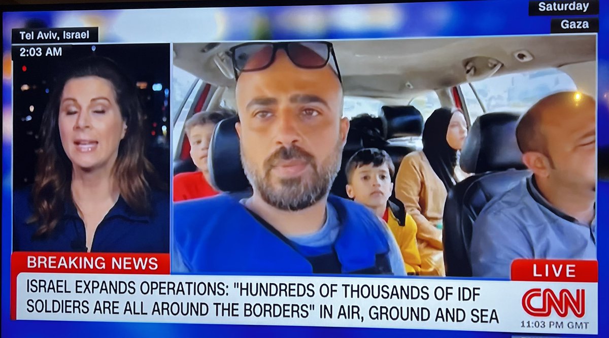 HafezMirazi's tweet photo. لا تلوموا CNN على عدم تغطية ما يحدث الليلة من غزة، الحجة هذه المرة بسبب انقطاع الإنترنت "لم نعد نتمكن من التواصل مع الصحفي (الفلسطيني) الذي كان يبلغنا الانباء ومتجه الآن مع اسرته جنوبا، ولا مسئولة الصحة والإغاثة الأمريكية بغزة" التي يصر زوجها على اعتبارها رهينة في الحصار وغير محسوبة. بالتالي، تواصل CNN تغطيتها تحت عنوان" إسرائيل في حرب" : المذيعون يتناوبون في تقديم الاخبار 24/7 من تل ابيب ومع المذيع/ة بكل فترة مراسلان رئيسيان من داخل إسرائيل والمتحدث باسم الحكومة الإسرائيلية معها في الاستوديو، ومن واشنطن محللان وجنرالان أمريكيان سابقان.. 
المذيعة منبهرة بالتغطية الليلة وسط "القنابل التي تضيئ سماء غزة المظلم" وهو تشبيه سمعناه من مراسلي نفس الشبكة في بغداد قبل عشرين سنة. وشاغل التغطية الشاغل ليس تأثير كل هذا القصف والاجتياح على حياة 2,300,000 فلسطيني ولكن على حياة 220 "رهينة" إسرائيلية مع خاماس في الانفاق! 
فعلا تغطية حقيرة despicable ومقززة disgusting لكن القناة الدولية باستوديوهاتها وإعلاناتها ودعمها المالي،ضيفا معززا في عاصمة "عربية"!
هل نطمع في ألا تضع اي شركة او دولة عربية إعلانات في هذه القناة؟!