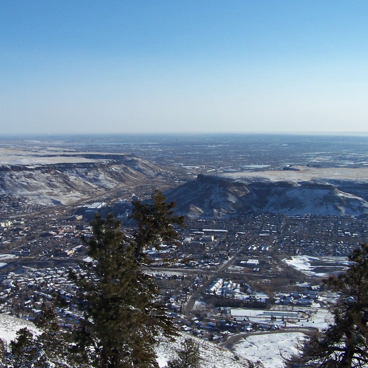 City of Golden covered in a layer of snow