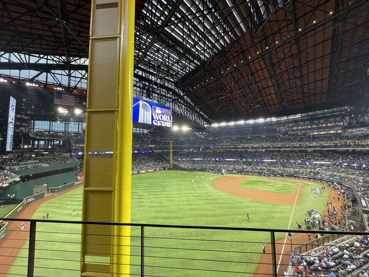 HaydenJGilliam's tweet photo. Let’s go Rangers!!!!! #CapitolOneUltimateFan #Sweepstakes can they move this big yellow pole?? @CapitolOne https://t.co/dmALo85vMm