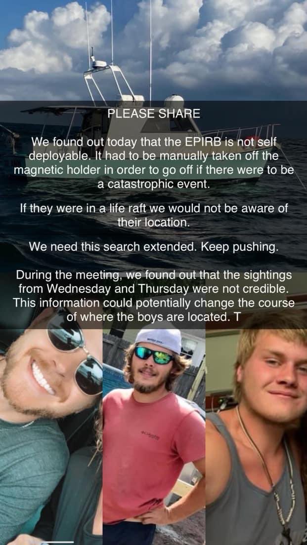 migiiXIII's tweet photo. @cjfaison @OmarGoshTV @moesargi I’m begging you help get the word out for us. Three fishermen from my area are missing. They could be anywhere from Virginia to Maine.. can you help spread the word for people to look for them. They’ve been missing a week. https://t.co/DDoYkrGFmf