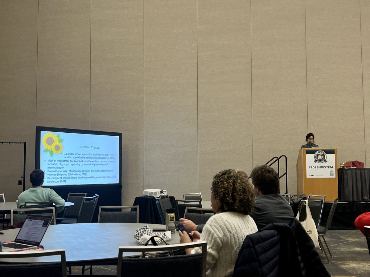 SACNAS_UMass's tweet photo. Awesome presentation at @SACNAS this morning during the STEM Education grad session by one of our chapter members @a_bernadette ! 🥳 https://t.co/HFl943UF6y