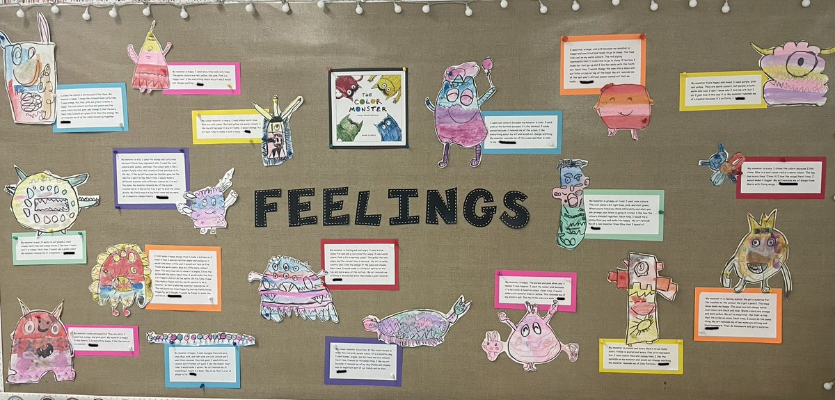 JulieARozic's tweet photo. So proud of my students expressing emotions through art and making connections ! https://t.co/31i93P1yCr