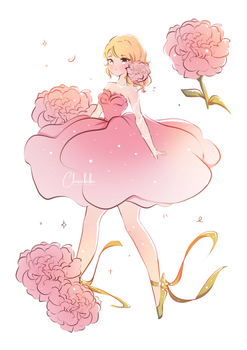 Chuubibi's tweet image. Chuutober Day 27: Carnations

#chuutober2023 #inktober2023 #procreateartist #procreateillustration