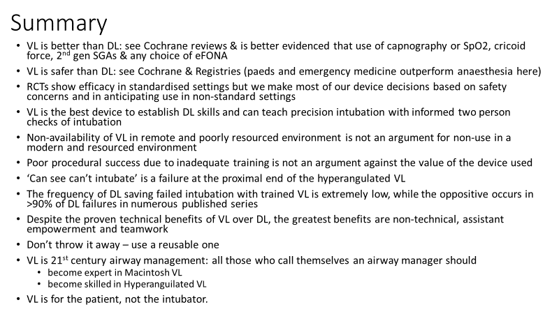 doctimcook's tweet photo. @SafeAirway A pleasure to join the good natured debate .... we were there to consider whether 'DL is justified in 2023'

I assumed we'd focus on the miriad benefits of VL over DL... but we spent most time critiquing the proven benefits of VL 

My summary here.... have a good day (or night) https://t.co/iVczQe3toY