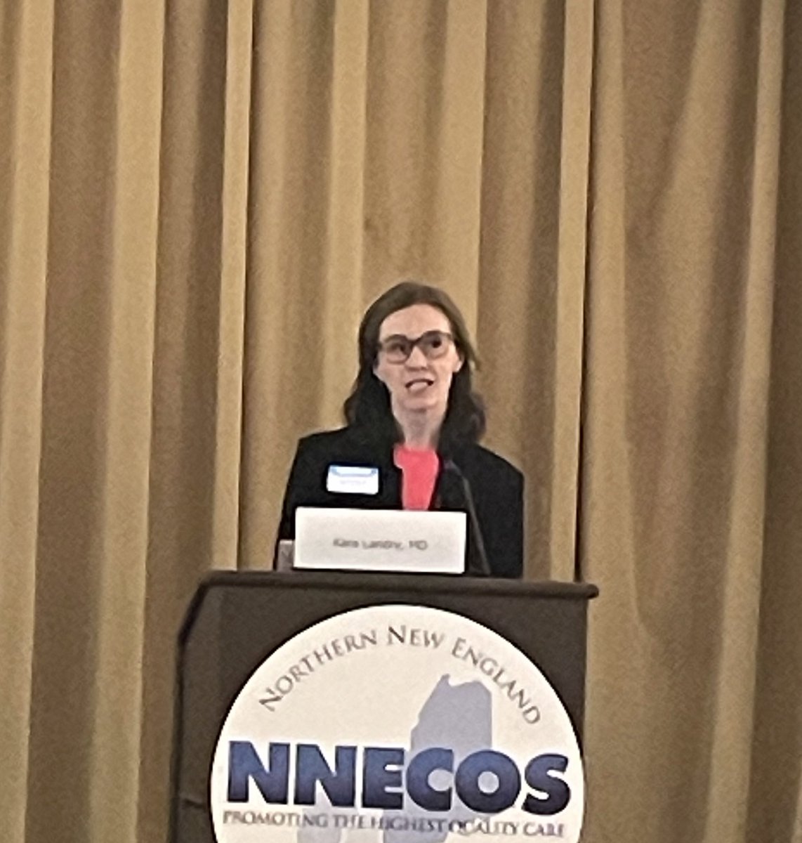 Kara Landry @UVMcancercenter @UVMLarnerMed presents results of GTAC study @NNECOS_ONCOLOGY conference at Breton Woods.