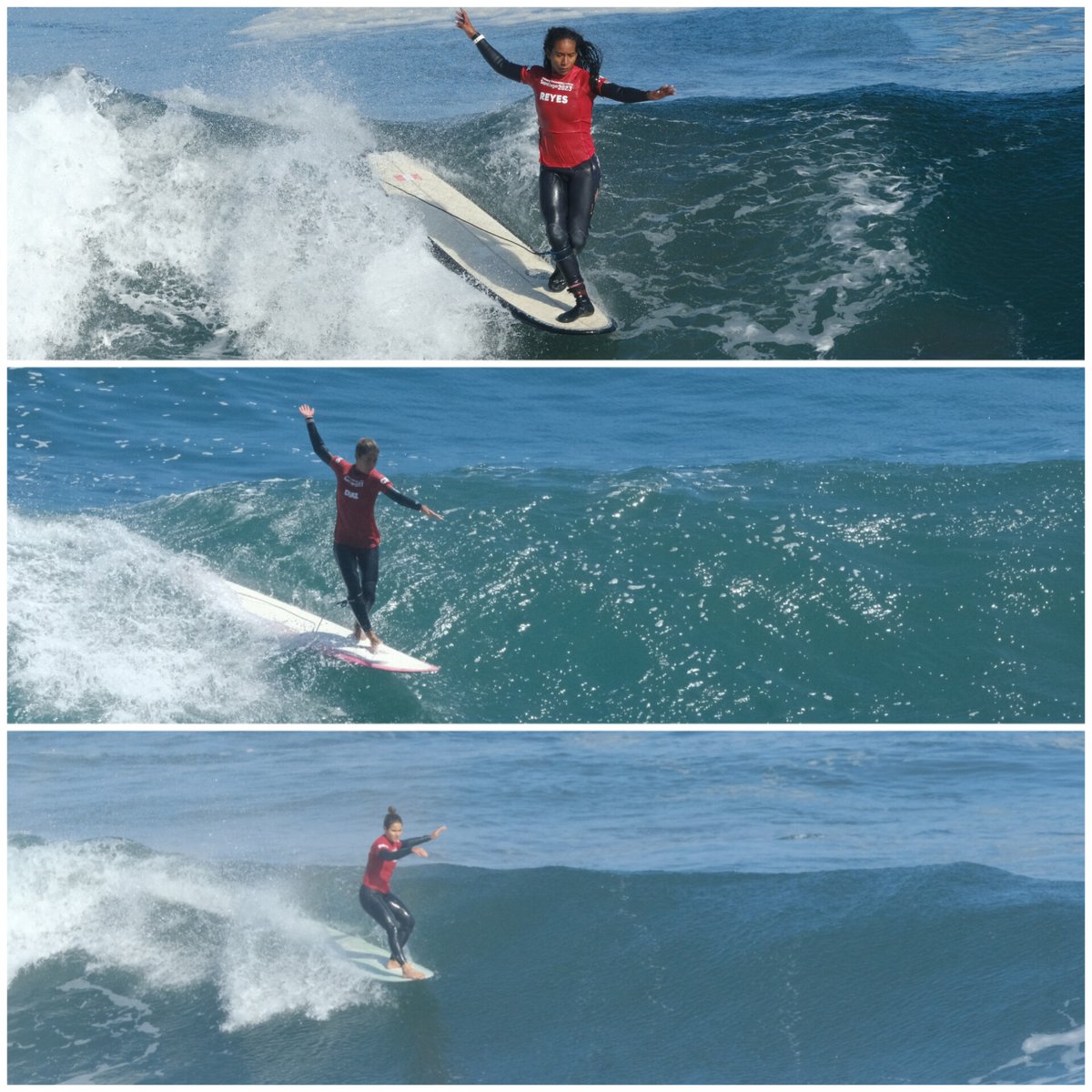Congratulations to our Longboard Finalists!

One male and one female athlete each will take the Gold home next Monday.

Men's Longboard 
Rafael Cortez
<a href="/carlosbahiasurf/">Carlos Bahia</a>
<a href="/bclemeter/">Piccolo  Clemente</a>

Women's Longboard 
<a href="/MaferReyes98/">Maria Fernanda Reyes</a> 
Lia Diaz
<a href="/chloecalmon/">Chloé Calmon</a>