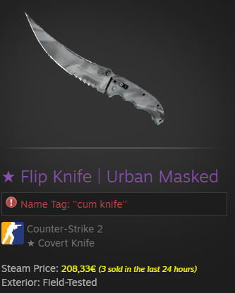 satyr's tweet photo. @TonyFlyCS got this knife, but I'm trying to sell it tbh https://t.co/X1jUrFRmR7