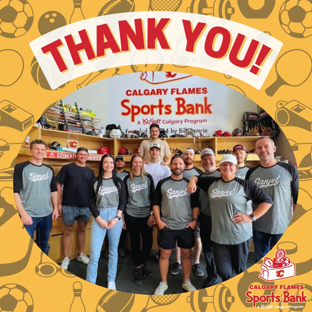 A big thank you to the @SanjelEnergy employees who volunteered to outfit kids with equipment for their upcoming hockey season 🏒

Looking for team-building that aligns with your CSR? Email us ➡️ admin@flamessportsbank.ca #SoAllKidsCanPlay #SanjelSuccess #Community #Volunteer