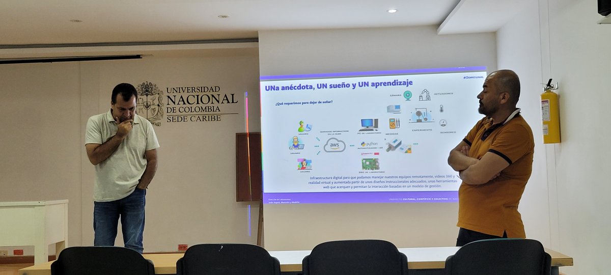 DieUNMed's tweet photo. Iniciamos agenda de trabajo intersedes en temas de transformación digital de laboratorios. Junto con la @UNALcaribe, afianzamos desarrollo de capacidades al interior de la #UNAL en temáticas de innovación en laboratorios de docencia y Laboratorios Vivos #UNalDigital #Labs4.0 https://t.co/hXiEJWt0bh