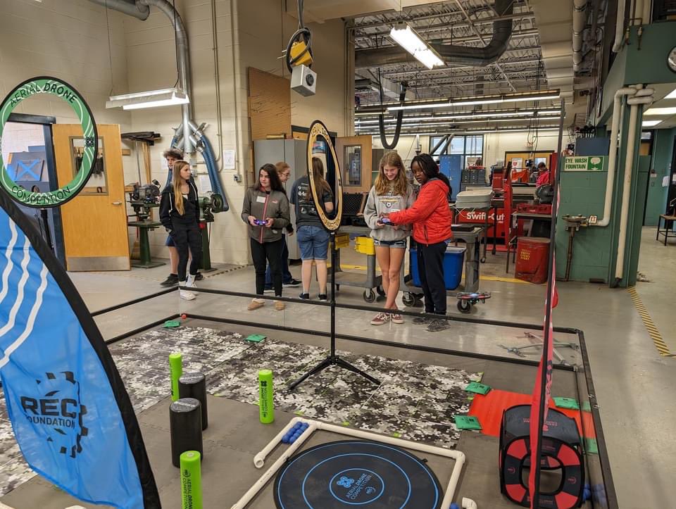 farr_scott's tweet photo. Girl Powered at RVTC, 50 middle school female/non-binary youth explored Robotics/STEM it was AMAZING! Thanks to GreenSource, Fujifilm Dimatix, American Precision Museum, and Springfield Regional Development Corp for making this day an encouraging and inspirational day! https://t.co/fZ6ytpylMm