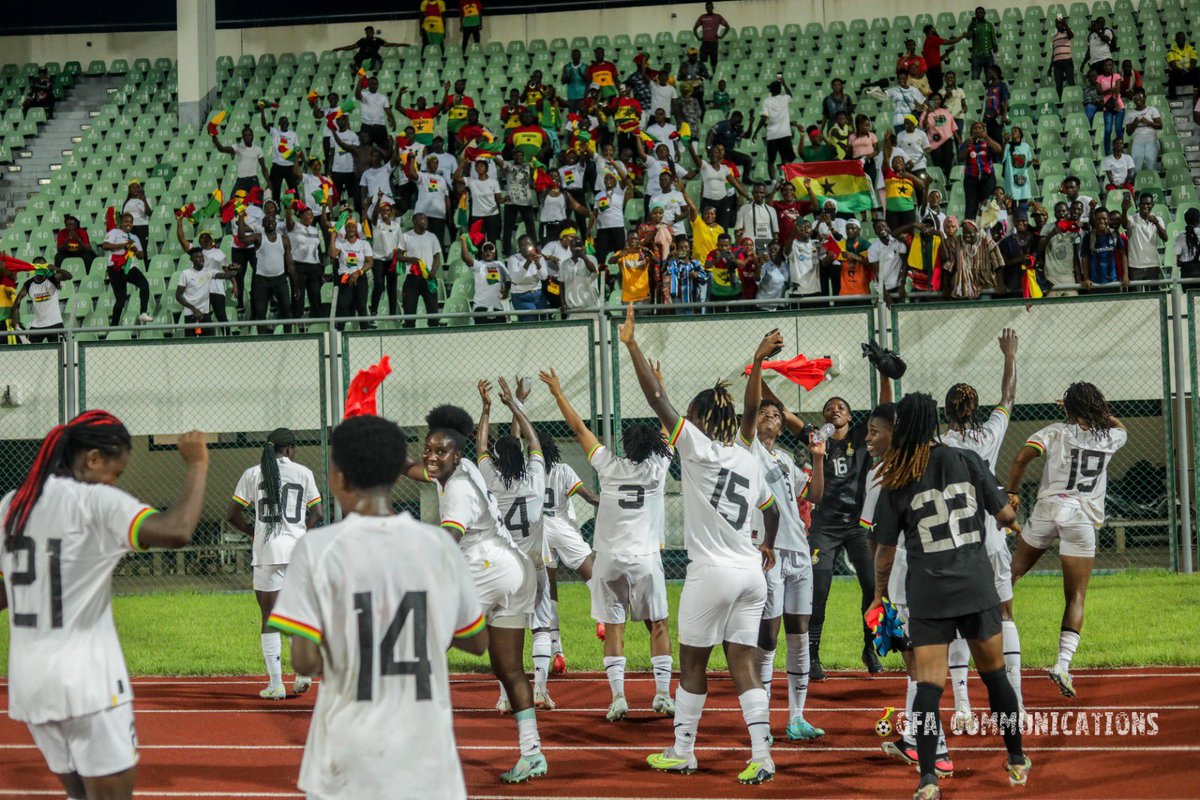 GhanaWNT's tweet photo. We are humbled and continue to say thank you Ghana for rallying around the flag 🇬🇭 

#MissionVolta🔛
#ShineBlackQueens ✨🇬🇭 
#BringBackTheLove 💕 https://t.co/5Uyz9GDgRu