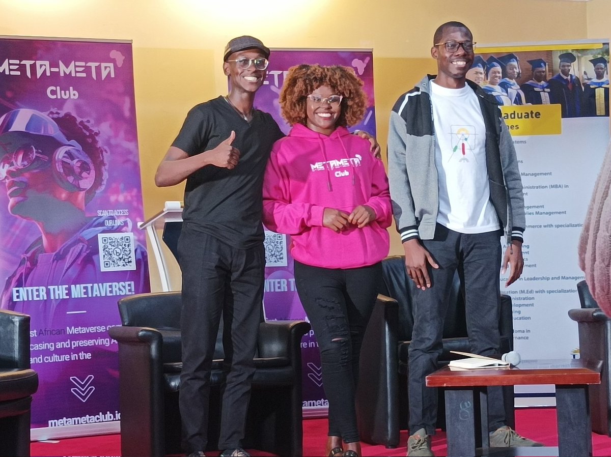 faizahnaserian's tweet photo. I had an amazing time today at Africa Metaverse Summit.

Had fun  with Mr. Konsole &amp; Marvin demystifying Metaverse, AI and Web 3.

@kcauniversity is one of the few the universities in the current realm of technology , very receptive to new &amp; emerging technologies. https://t.co/TKMXbUKa4M